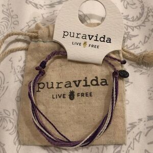 Pura Vida Bracelet - purple, lavender & white NWT